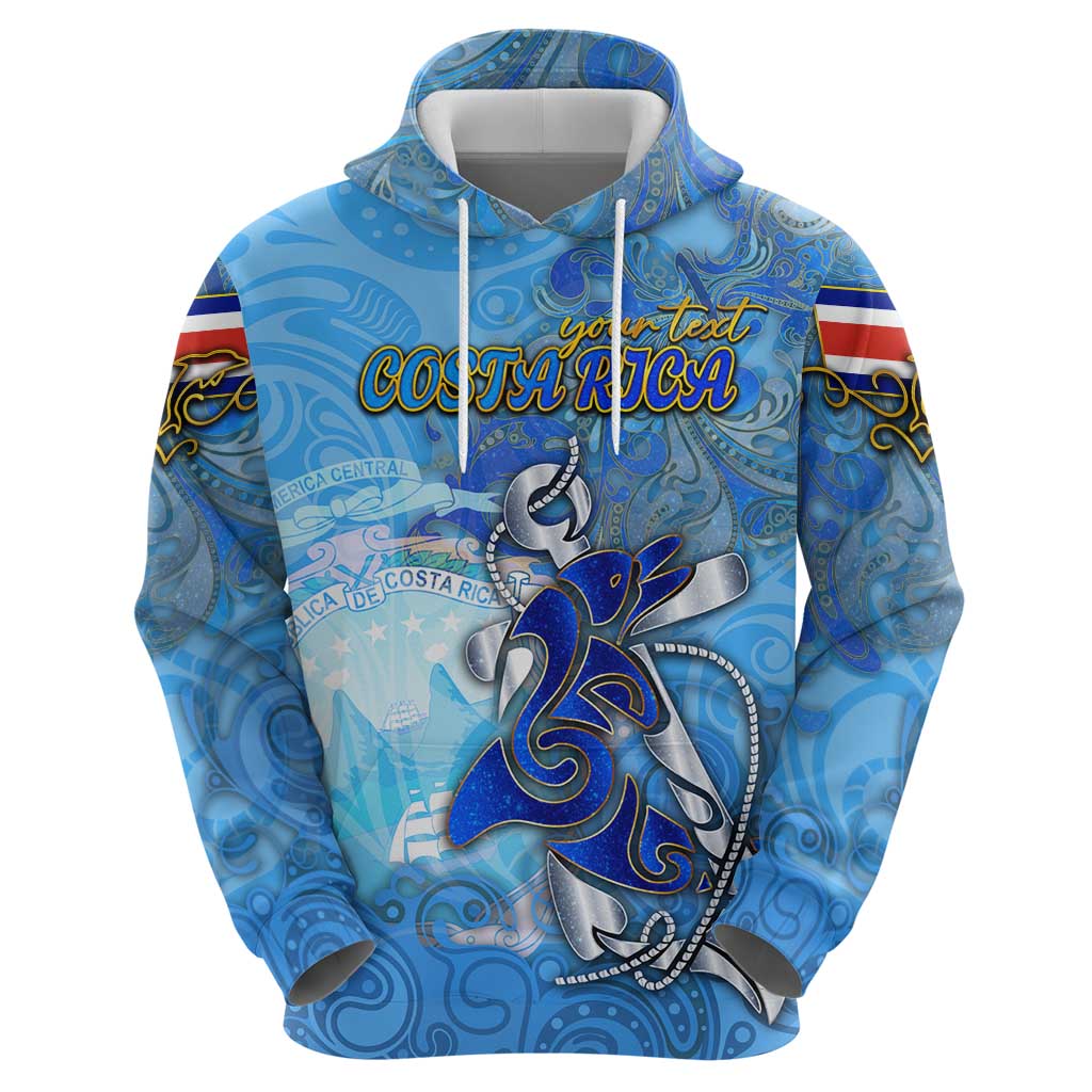 Ocean Spirit of Costa Rica Zip Hoodie Anchored in Costa Rican Pride - Aussie Hoodie