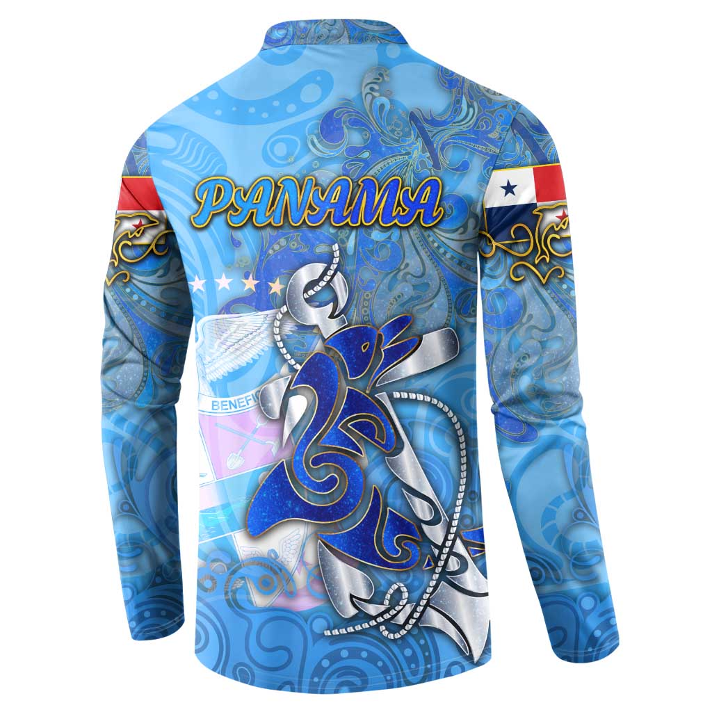Ocean Spirit of Panama Button Sweatshirt Anchored in Panamanian Pride - Aussie Hoodie