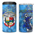 Ocean Spirit of Panama 4 in 1 Can Cooler Tumbler Anchored in Panamanian Pride - Aussie Hoodie