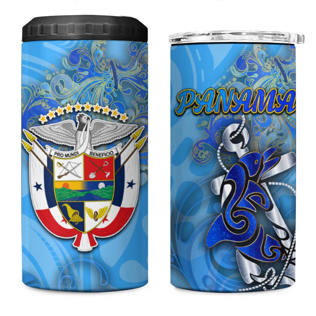 Ocean Spirit of Panama 4 in 1 Can Cooler Tumbler Anchored in Panamanian Pride - Aussie Hoodie