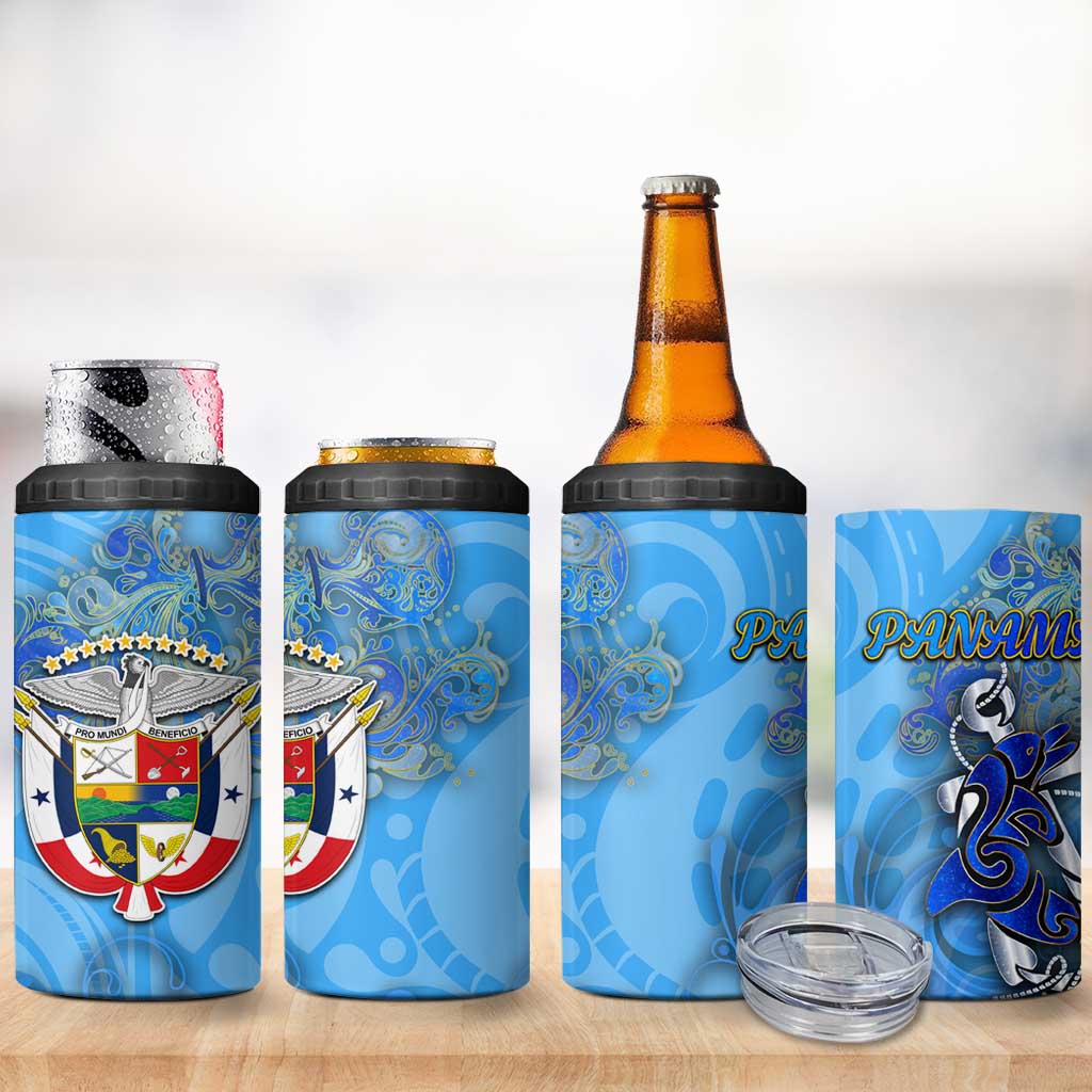 Ocean Spirit of Panama 4 in 1 Can Cooler Tumbler Anchored in Panamanian Pride - Aussie Hoodie