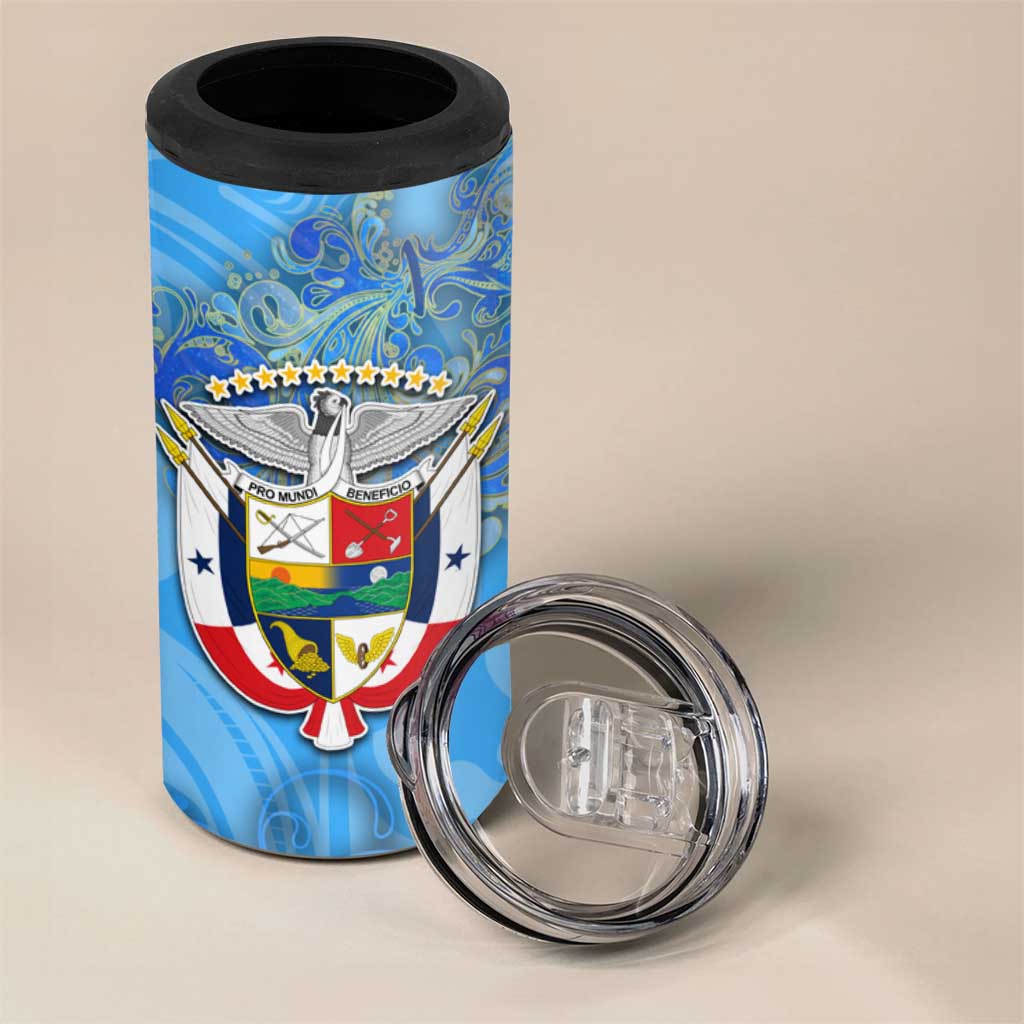 Ocean Spirit of Panama 4 in 1 Can Cooler Tumbler Anchored in Panamanian Pride - Aussie Hoodie