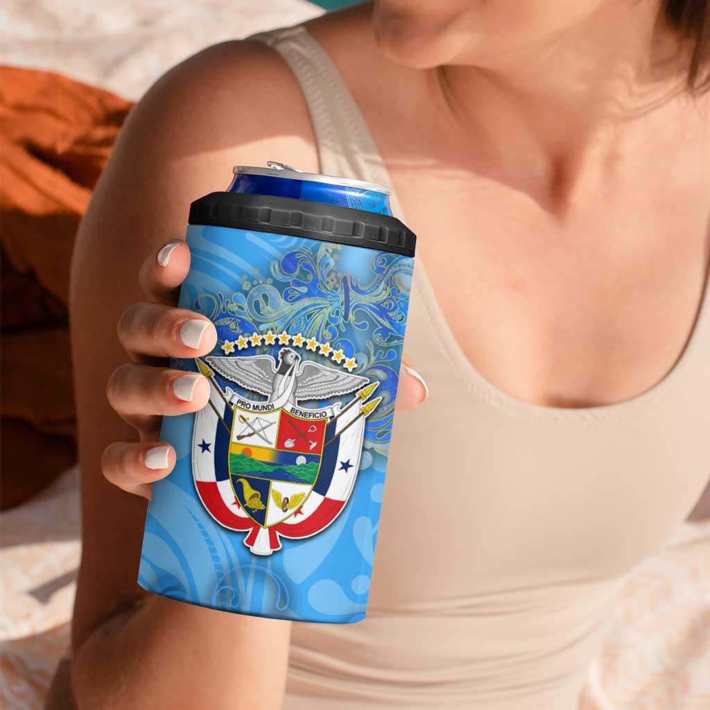 Ocean Spirit of Panama 4 in 1 Can Cooler Tumbler Anchored in Panamanian Pride - Aussie Hoodie