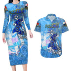 Ocean Spirit of Panama Couples Matching Long Sleeve Bodycon Dress and Hawaiian Shirt Anchored in Panamanian Pride - Aussie Hoodie