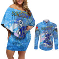 Ocean Spirit of Panama Couples Matching Off Shoulder Short Dress and Long Sleeve Button Shirt Anchored in Panamanian Pride - Aussie Hoodie