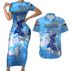 Ocean Spirit of Panama Couples Matching Short Sleeve Bodycon Dress and Hawaiian Shirt Anchored in Panamanian Pride - Aussie Hoodie