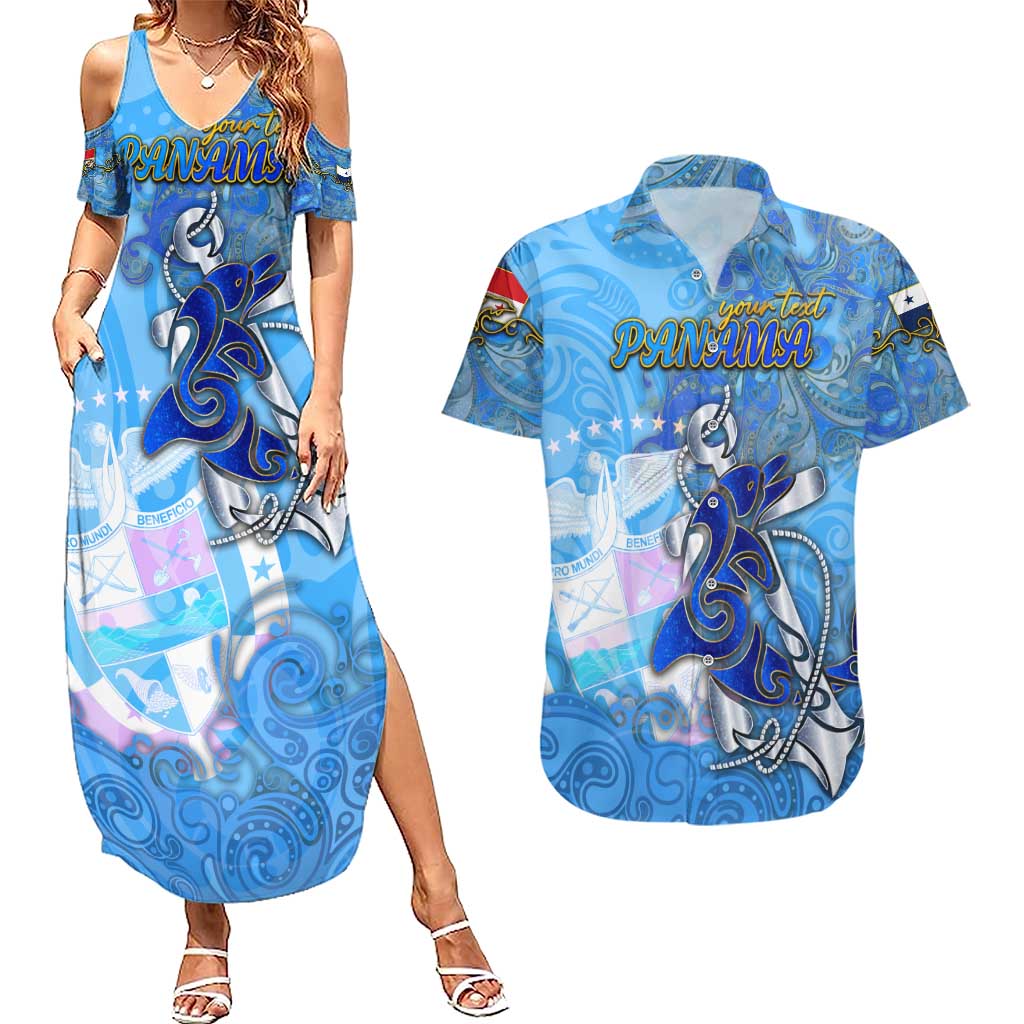 Ocean Spirit of Panama Couples Matching Summer Maxi Dress and Hawaiian Shirt Anchored in Panamanian Pride - Aussie Hoodie