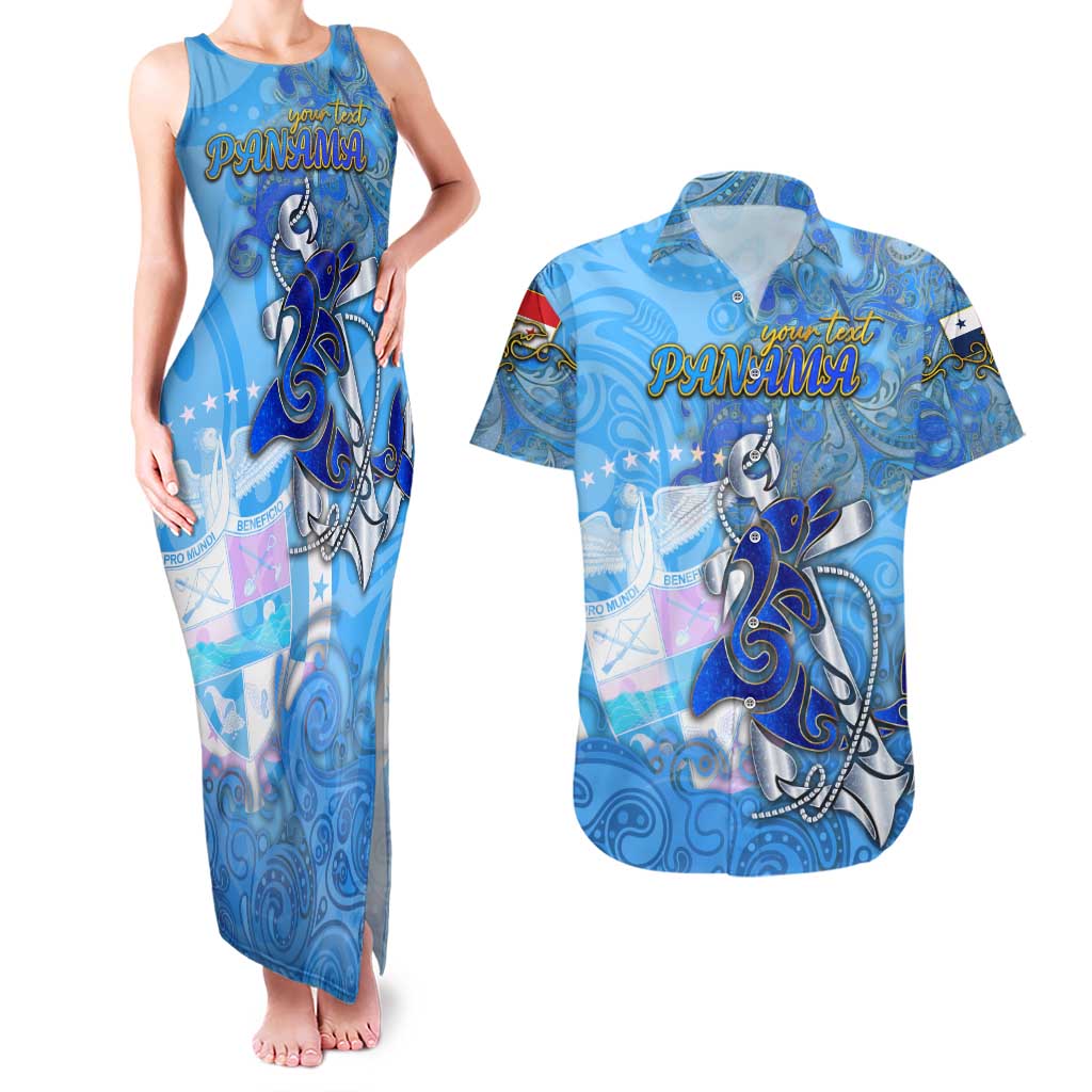 Ocean Spirit of Panama Couples Matching Tank Maxi Dress and Hawaiian Shirt Anchored in Panamanian Pride - Aussie Hoodie
