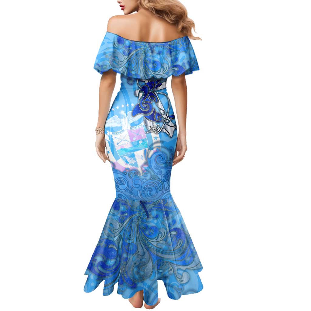 Ocean Spirit of Panama Family Matching Mermaid Dress and Hawaiian Shirt Anchored in Panamanian Pride - Aussie Hoodie