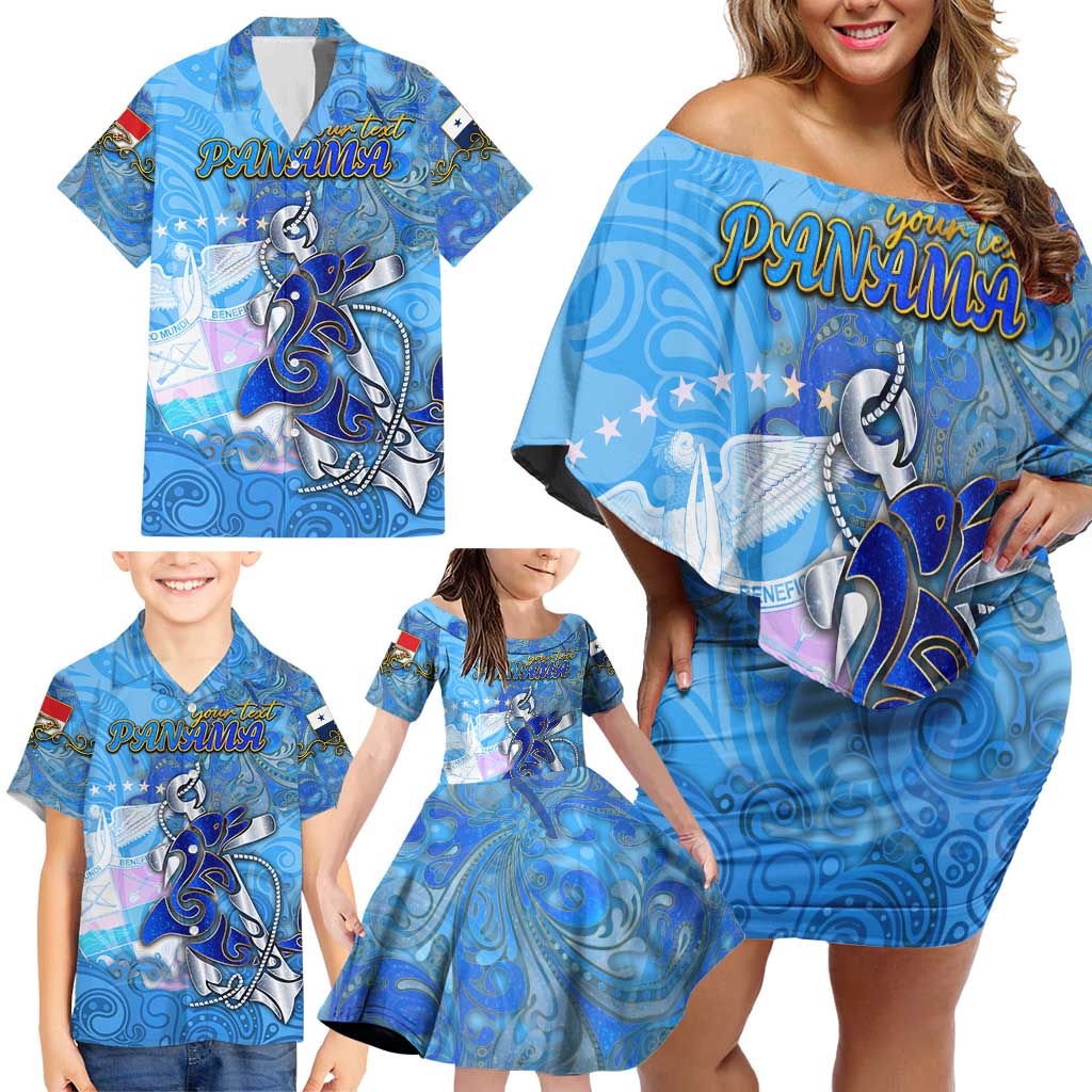 Ocean Spirit of Panama Family Matching Off Shoulder Short Dress and Hawaiian Shirt Anchored in Panamanian Pride - Aussie Hoodie