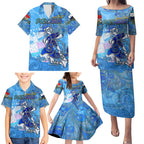 Ocean Spirit of Panama Family Matching Puletasi and Hawaiian Shirt Anchored in Panamanian Pride - Aussie Hoodie