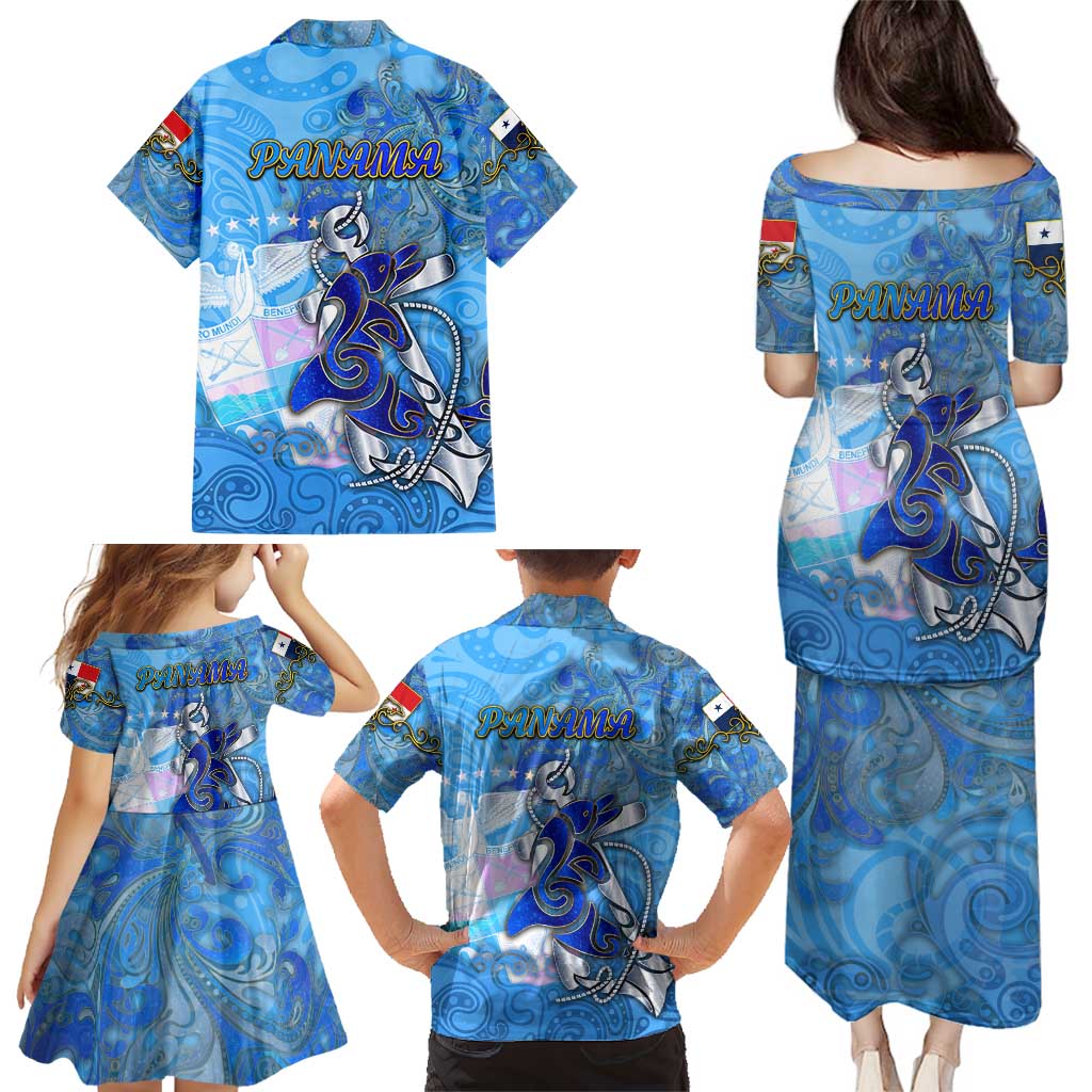 Ocean Spirit of Panama Family Matching Puletasi and Hawaiian Shirt Anchored in Panamanian Pride - Aussie Hoodie