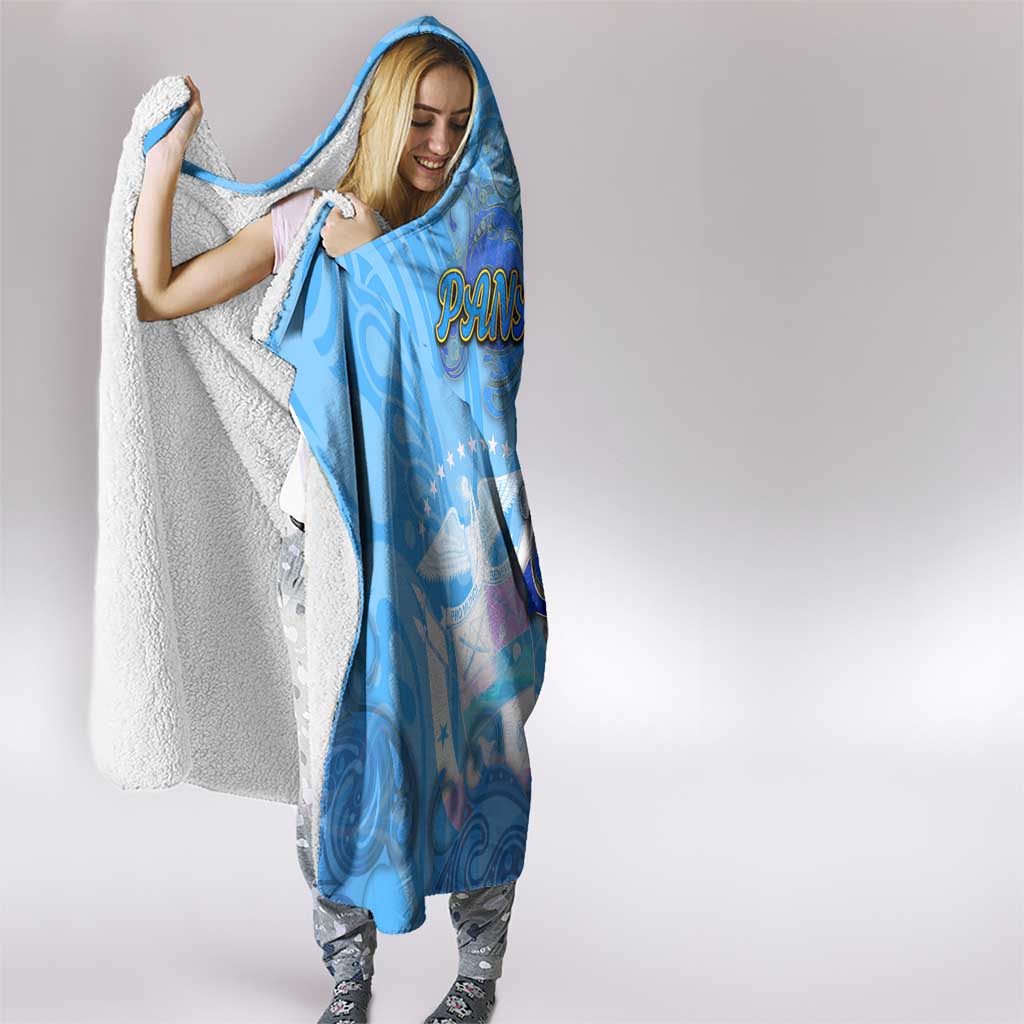 Ocean Spirit of Panama Hooded Blanket Anchored in Panamanian Pride - Aussie Hoodie