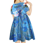 Ocean Spirit of Panama Kid Short Sleeve Dress Anchored in Panamanian Pride - Aussie Hoodie