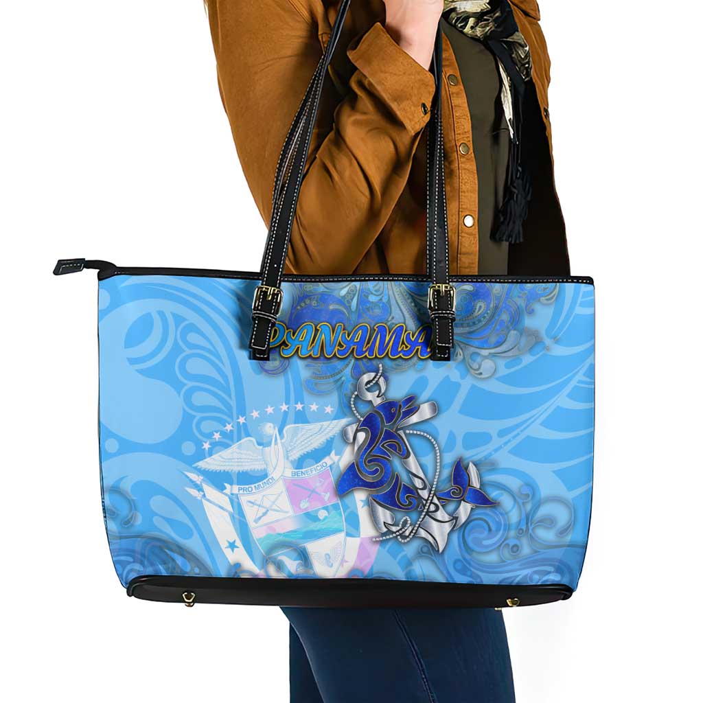 Ocean Spirit of Panama Leather Tote Bag Anchored in Panamanian Pride - Aussie Hoodie