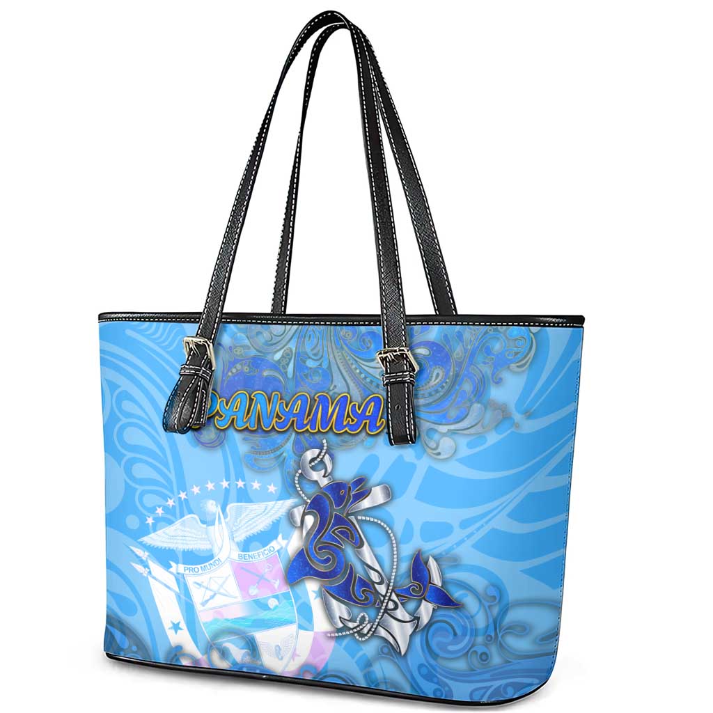 Ocean Spirit of Panama Leather Tote Bag Anchored in Panamanian Pride - Aussie Hoodie