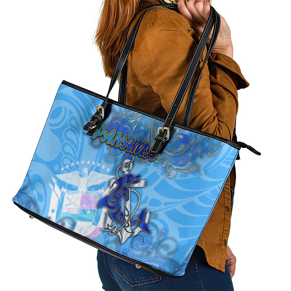 Ocean Spirit of Panama Leather Tote Bag Anchored in Panamanian Pride - Aussie Hoodie