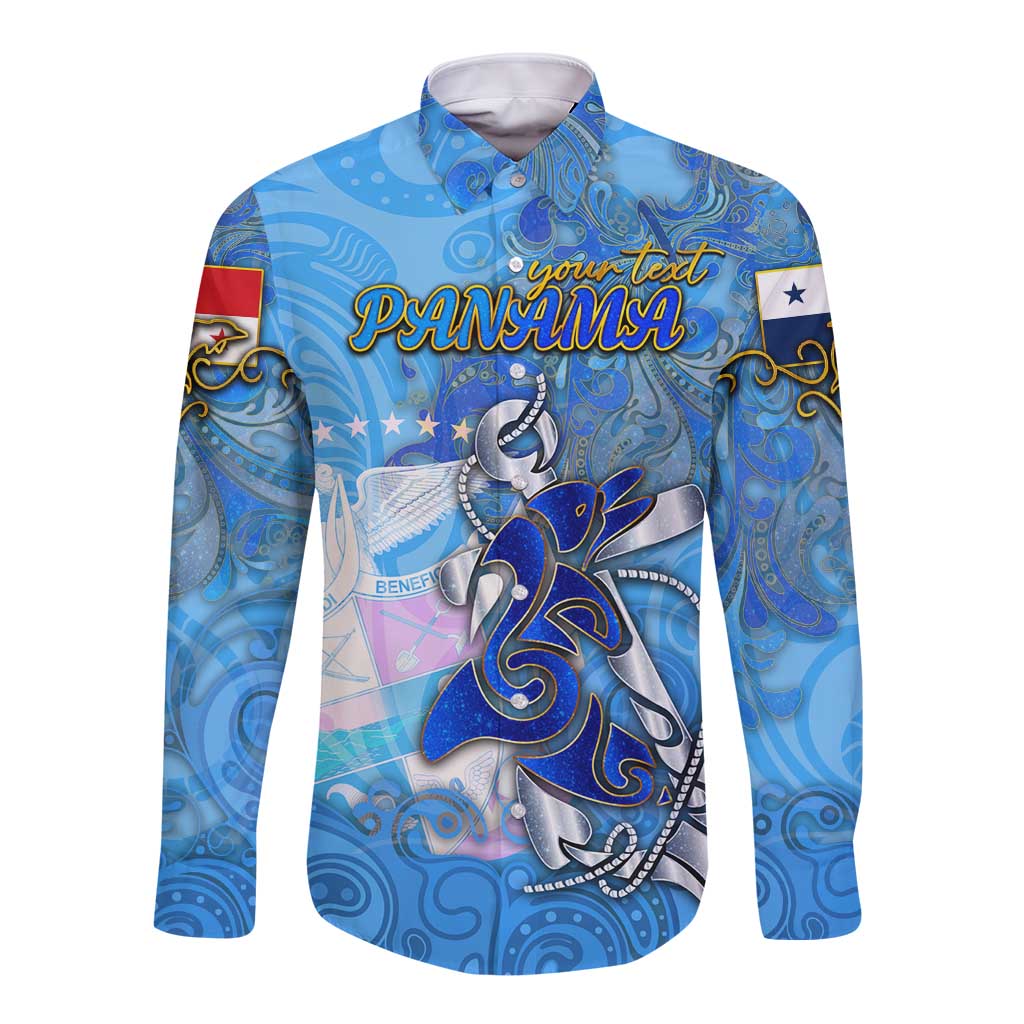 Ocean Spirit of Panama Long Sleeve Button Shirt Anchored in Panamanian Pride - Aussie Hoodie