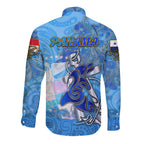 Ocean Spirit of Panama Long Sleeve Button Shirt Anchored in Panamanian Pride - Aussie Hoodie
