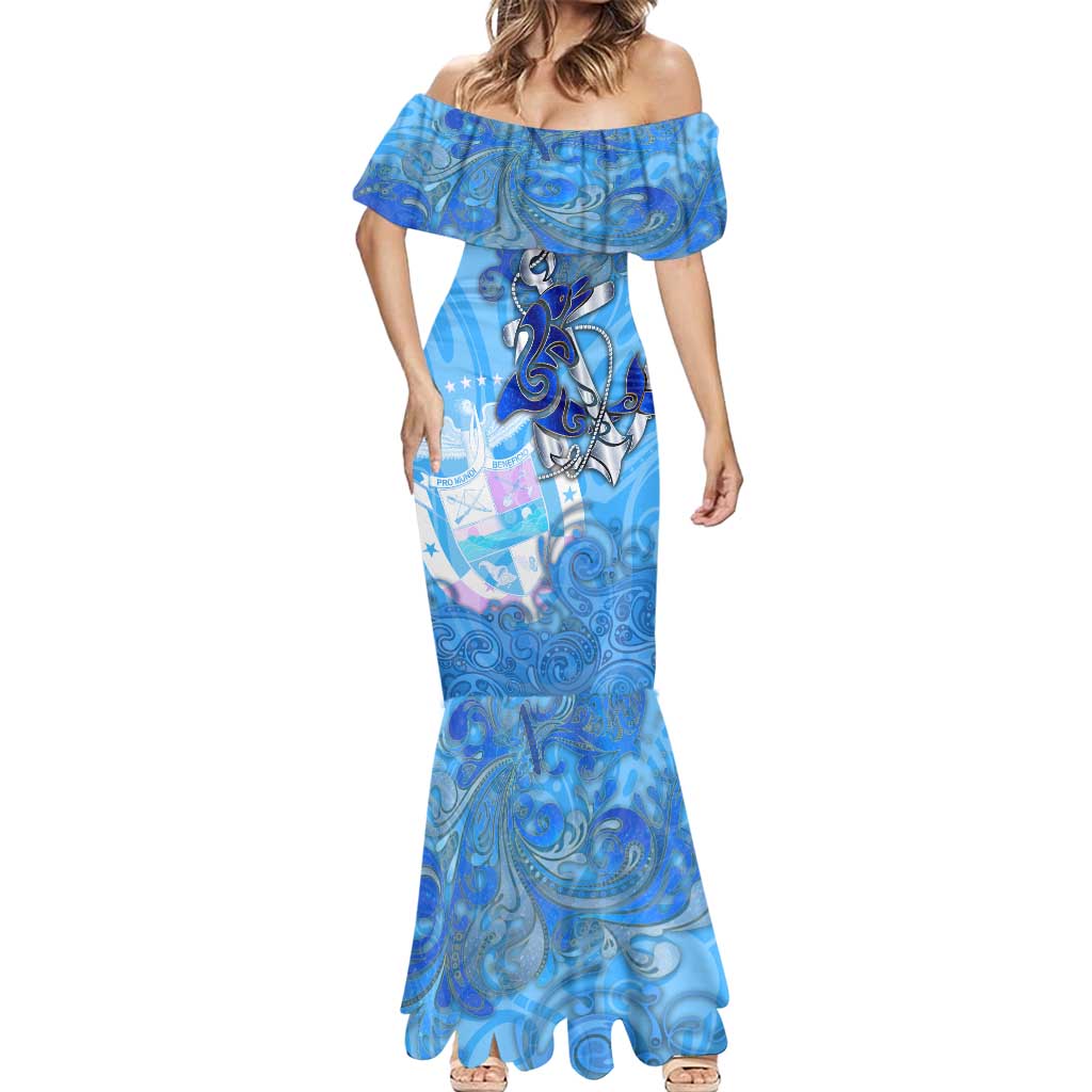 Ocean Spirit of Panama Mermaid Dress Anchored in Panamanian Pride - Aussie Hoodie
