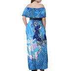Ocean Spirit of Panama Off Shoulder Maxi Dress Anchored in Panamanian Pride - Aussie Hoodie
