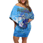 Ocean Spirit of Panama Off Shoulder Short Dress Anchored in Panamanian Pride - Aussie Hoodie