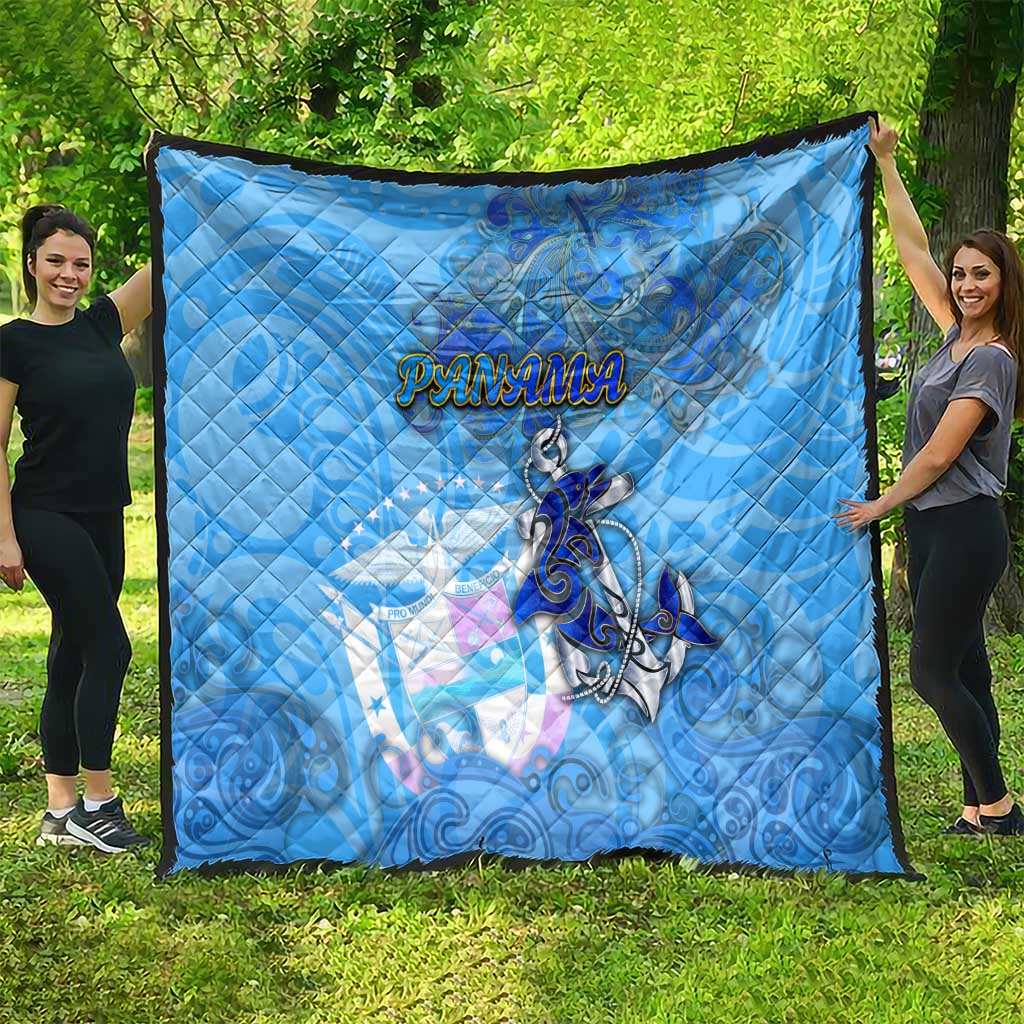 Ocean Spirit of Panama Quilt Anchored in Panamanian Pride - Aussie Hoodie