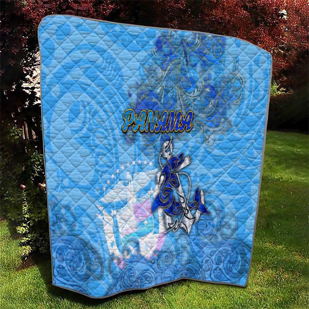 Ocean Spirit of Panama Quilt Anchored in Panamanian Pride - Aussie Hoodie