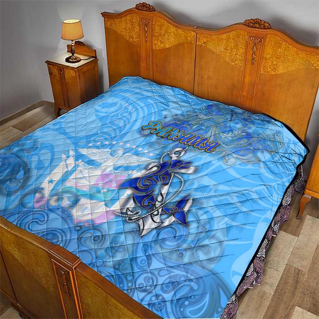 Ocean Spirit of Panama Quilt Anchored in Panamanian Pride - Aussie Hoodie