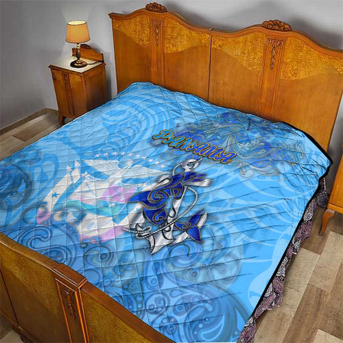Ocean Spirit of Panama Quilt Anchored in Panamanian Pride - Aussie Hoodie