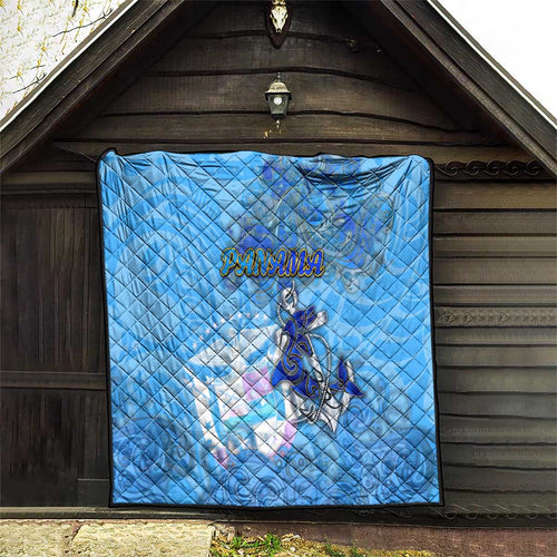 Ocean Spirit of Panama Quilt Anchored in Panamanian Pride - Aussie Hoodie