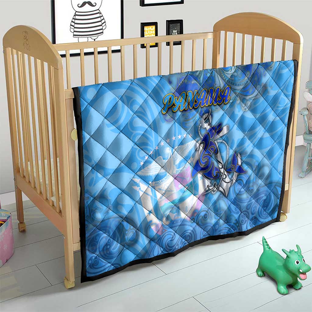 Ocean Spirit of Panama Quilt Anchored in Panamanian Pride - Aussie Hoodie