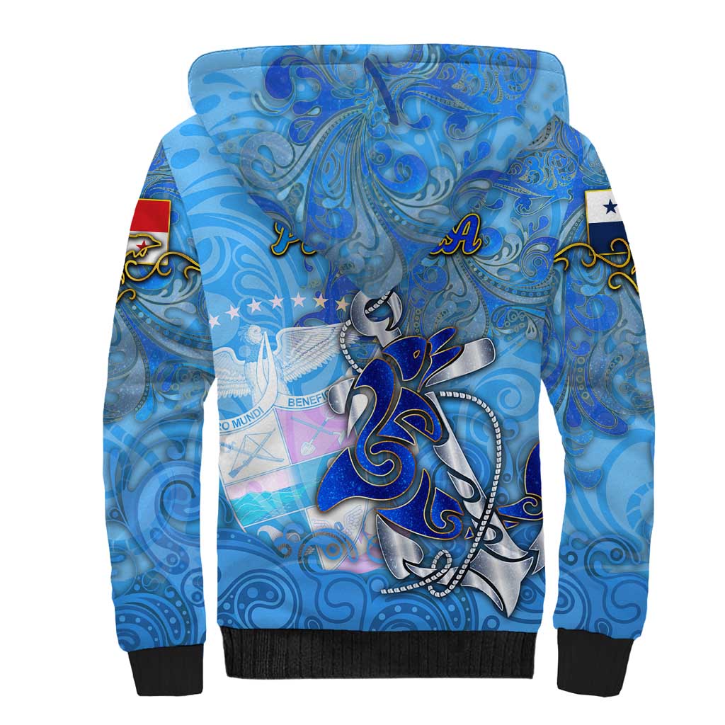 Ocean Spirit of Panama Sherpa Hoodie Anchored in Panamanian Pride - Aussie Hoodie