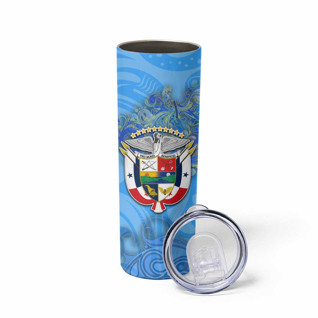 Ocean Spirit of Panama Skinny Tumbler Anchored in Panamanian Pride - Aussie Hoodie