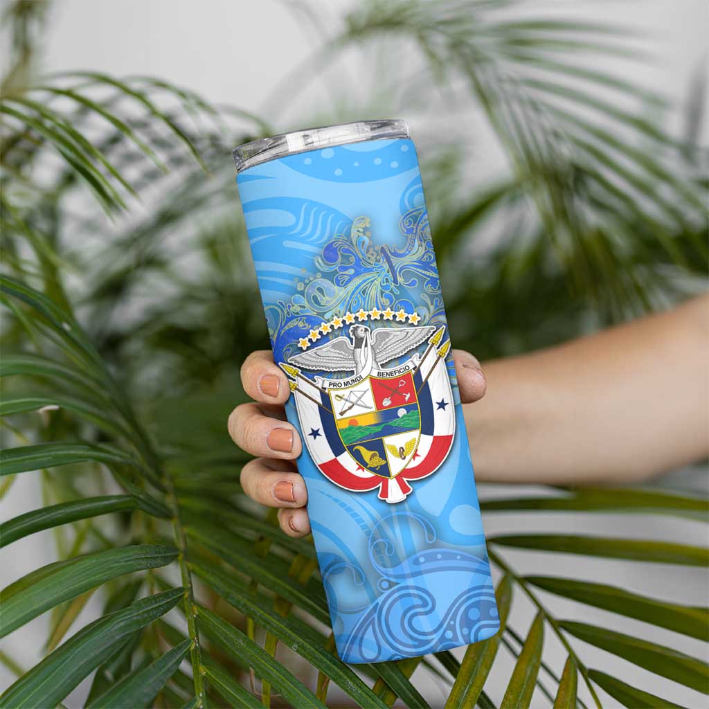 Ocean Spirit of Panama Skinny Tumbler Anchored in Panamanian Pride - Aussie Hoodie