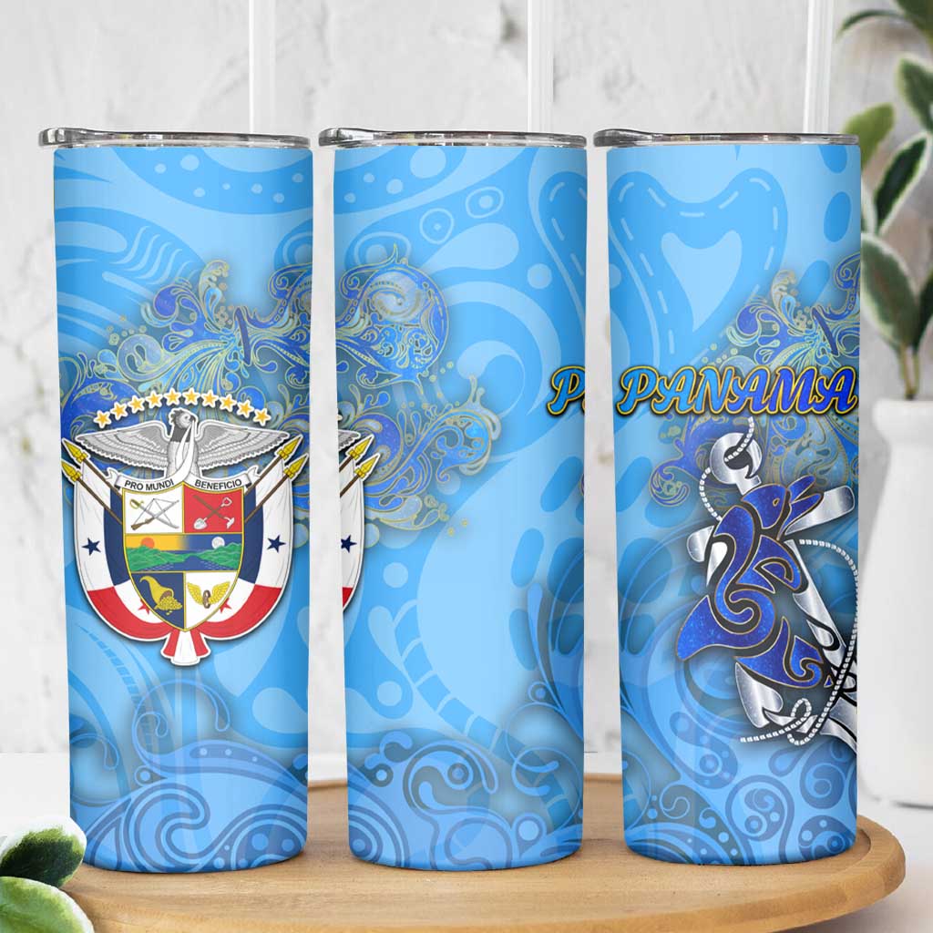Ocean Spirit of Panama Skinny Tumbler Anchored in Panamanian Pride - Aussie Hoodie