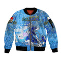 Ocean Spirit of Panama Sleeve Zip Bomber Jacket Anchored in Panamanian Pride - Aussie Hoodie