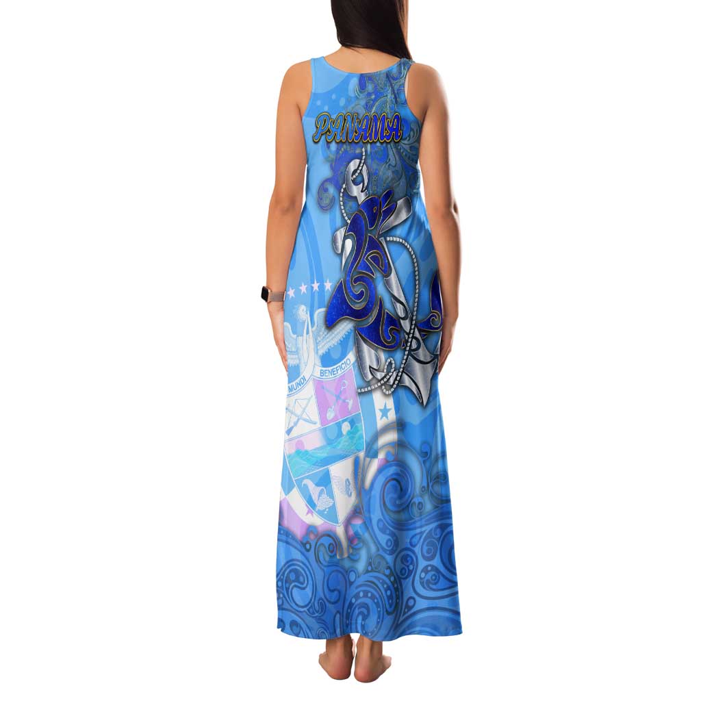 Ocean Spirit of Panama Tank Maxi Dress Anchored in Panamanian Pride - Aussie Hoodie