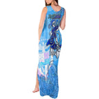 Ocean Spirit of Panama Tank Maxi Dress Anchored in Panamanian Pride - Aussie Hoodie
