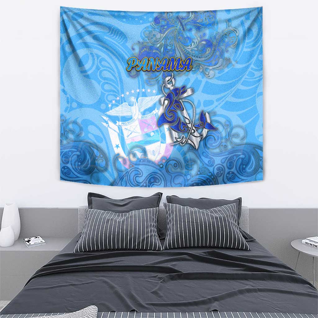 Ocean Spirit of Panama Tapestry Anchored in Panamanian Pride - Aussie Hoodie