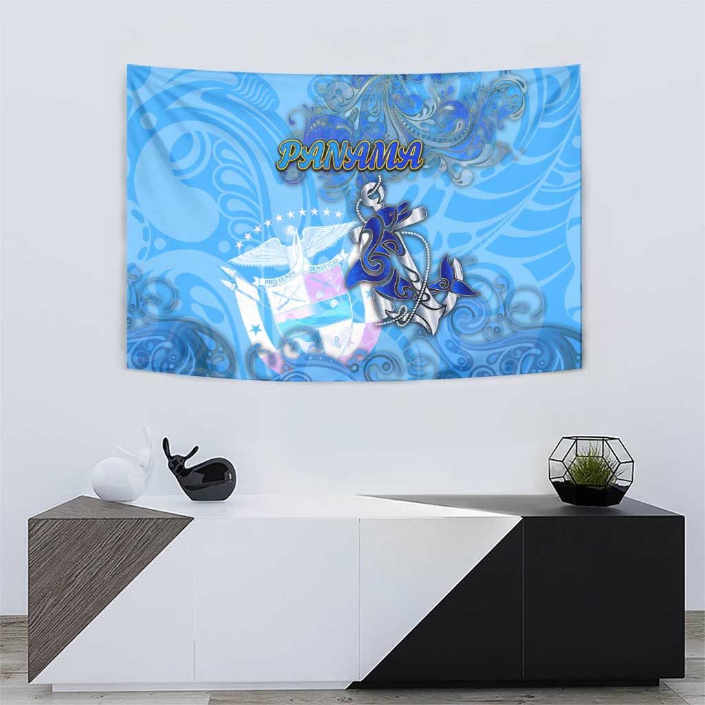 Ocean Spirit of Panama Tapestry Anchored in Panamanian Pride - Aussie Hoodie