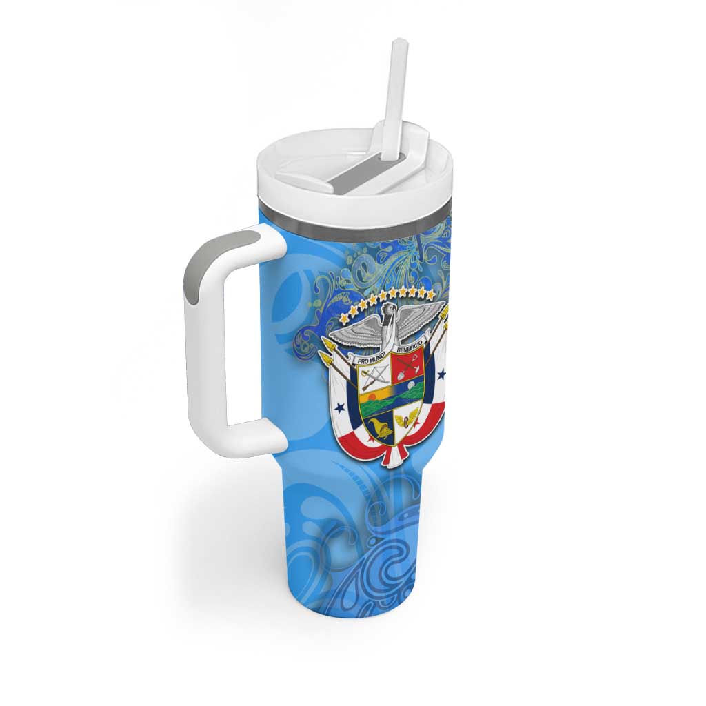 Ocean Spirit of Panama Tumbler With Handle Anchored in Panamanian Pride - Aussie Hoodie