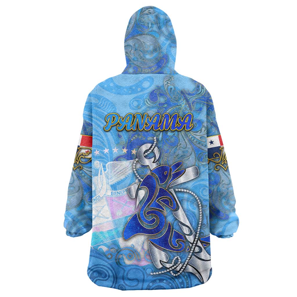 Ocean Spirit of Panama Wearable Blanket Hoodie Anchored in Panamanian Pride - Aussie Hoodie
