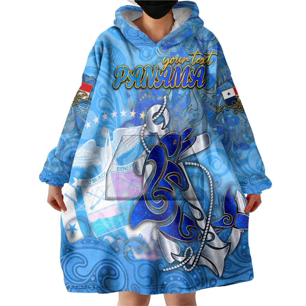 Ocean Spirit of Panama Wearable Blanket Hoodie Anchored in Panamanian Pride - Aussie Hoodie