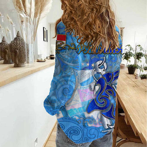 Ocean Spirit of Panama Women Casual Shirt Anchored in Panamanian Pride - Aussie Hoodie