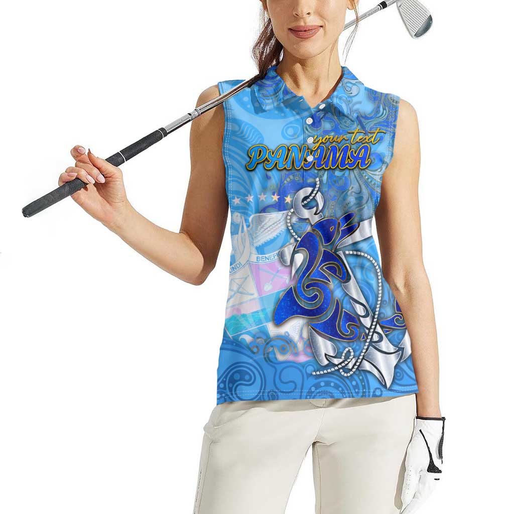 Ocean Spirit of Panama Women Sleeveless Polo Shirt Anchored in Panamanian Pride - Aussie Hoodie