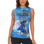Ocean Spirit of Panama Women Sleeveless Polo Shirt Anchored in Panamanian Pride - Aussie Hoodie