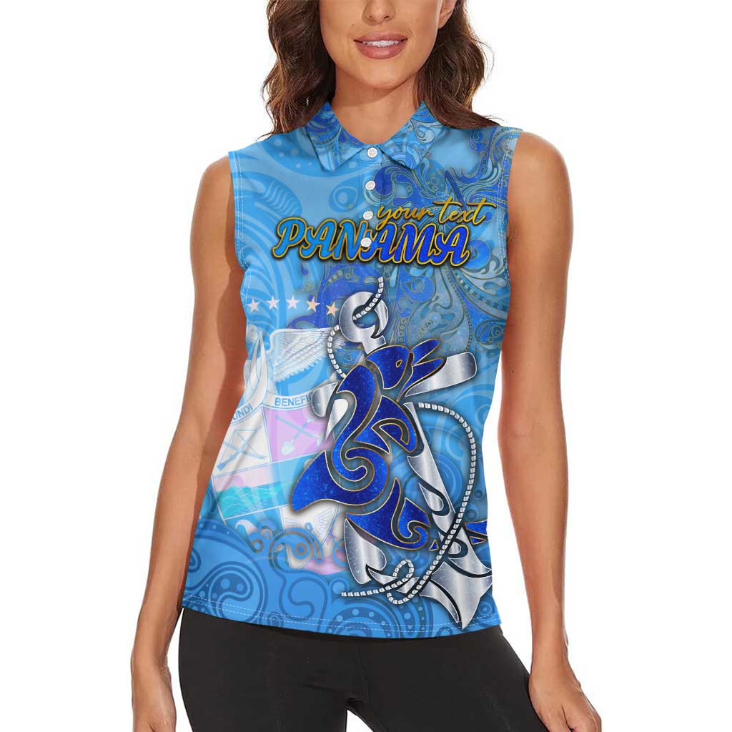 Ocean Spirit of Panama Women Sleeveless Polo Shirt Anchored in Panamanian Pride - Aussie Hoodie