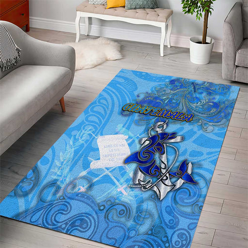 Ocean Spirit of Guatemala Area Rug Anchored in Guatemalan Pride - Aussie Hoodie