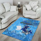 Ocean Spirit of Guatemala Area Rug Anchored in Guatemalan Pride - Aussie Hoodie